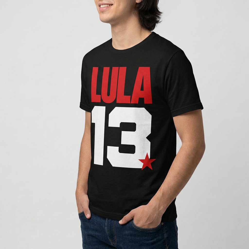 Camiseta Lula 13 Preta Preta - foto 2