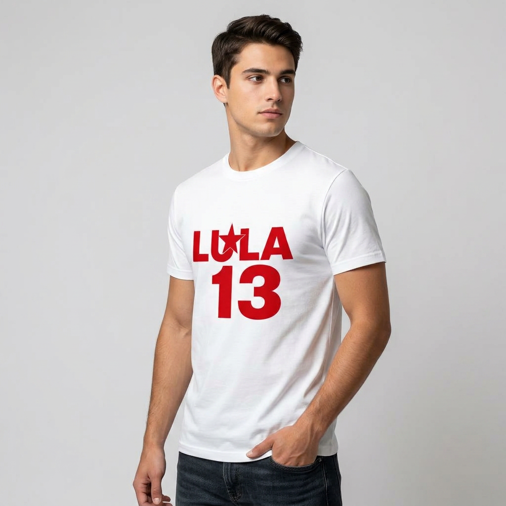 Camiseta Lula 13 Branca Branca - foto 2