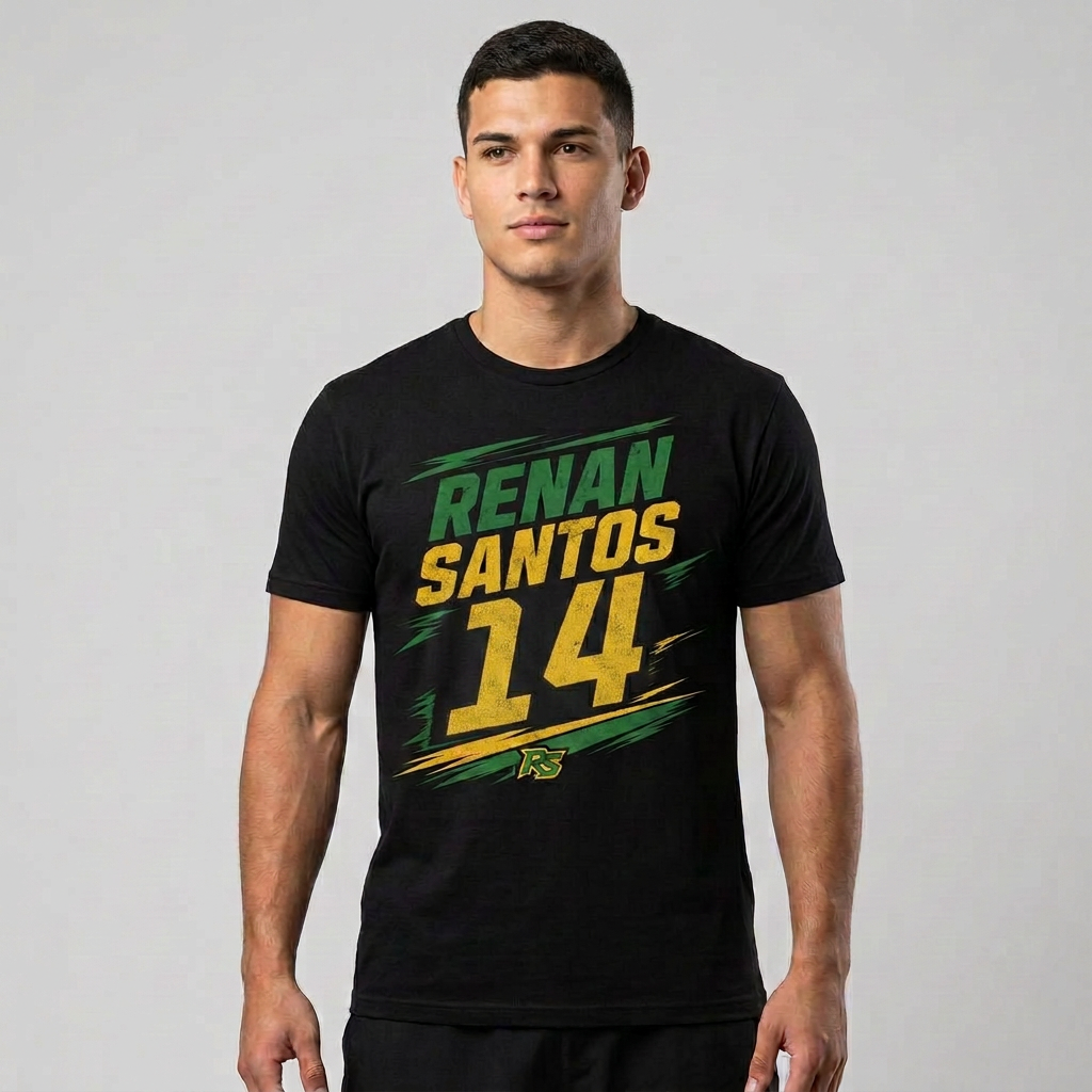 Camiseta Renan Santos 14 Preta - foto 3